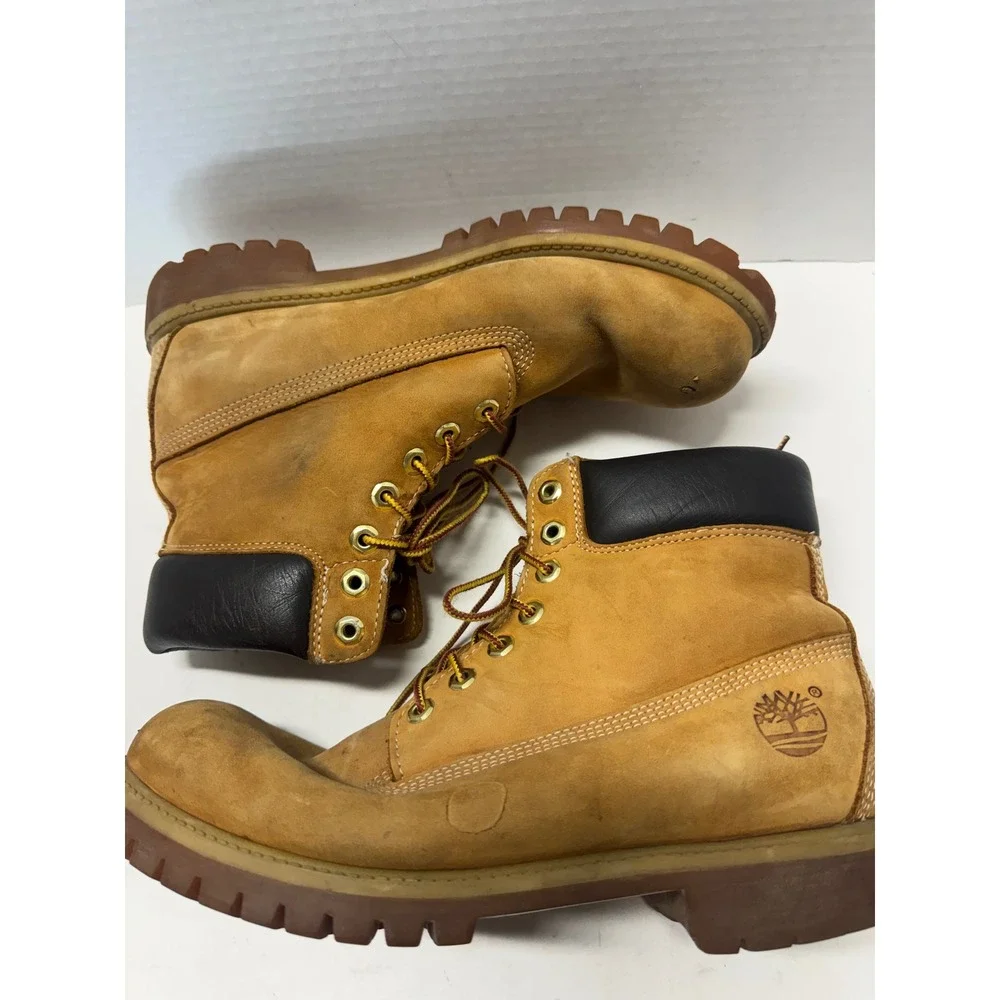 Timberland 6 Inch Premium Waterproof Boots Wheat Nubuck Leather 10061 Mens 10M